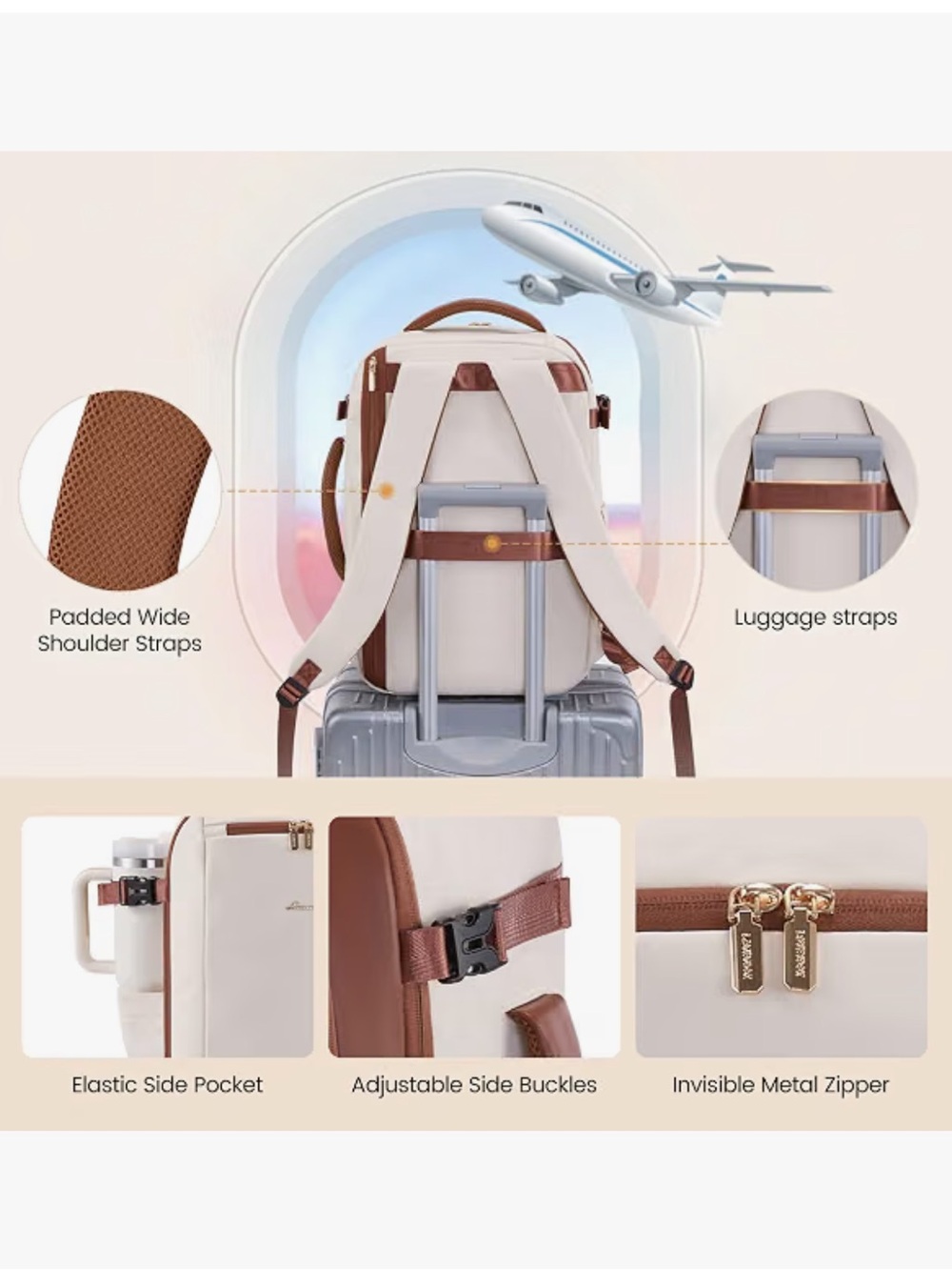 NWT Travel Backpack Carry On - Picture 5 of 13